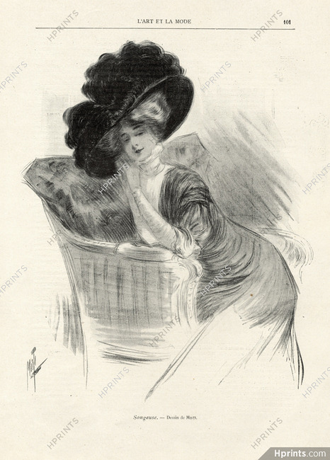 Misti 1909 "Songeuse", Elegant Parisienne
