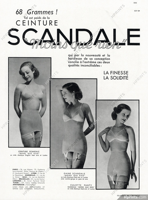 Scandale (Lingerie) 1937 Girdle Corselette