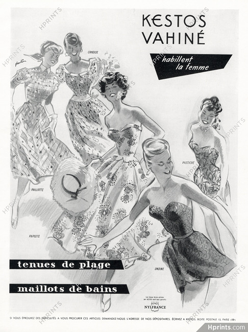 Kestos Vahiné 1954 Summer Dresses, Maurice Paulin