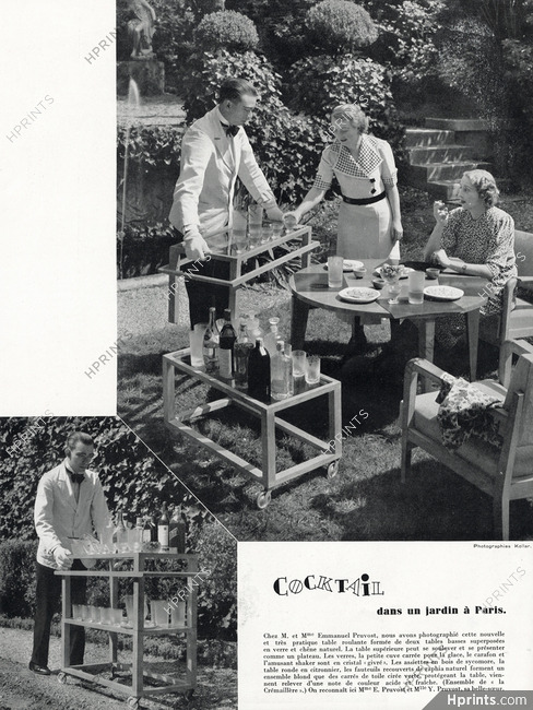 Cocktail dans un Jardin de Paris 1937 Mme Pruvost, Photo Kollar
