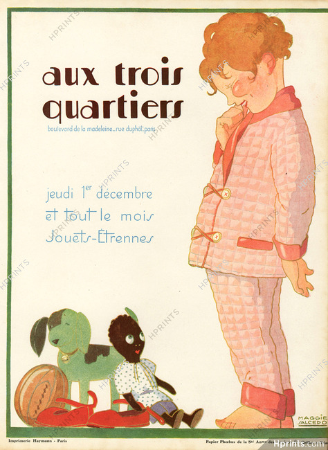 Maggie Salcedo 1927 Aux Trois Quartiers, Toys, Little Girl, Pajamas
