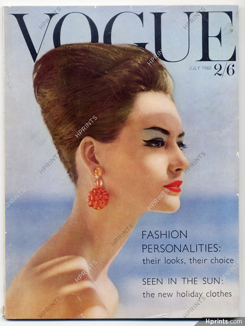 UK Vogue British Magazine 1960 July, Pablo Picasso, Helmut Newton, 106 pages