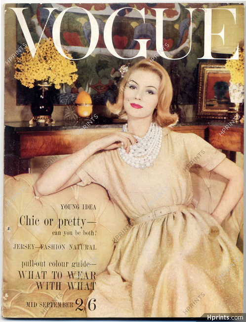 UK Vogue British Magazine 1960 Mid September, Salvador Dali jewellery exhibition, 160 pages
