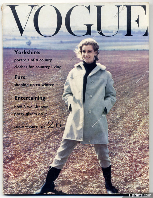 UK Vogue British Magazine 1960 Mid-October, Yorkshire portrait, photo Horvat
