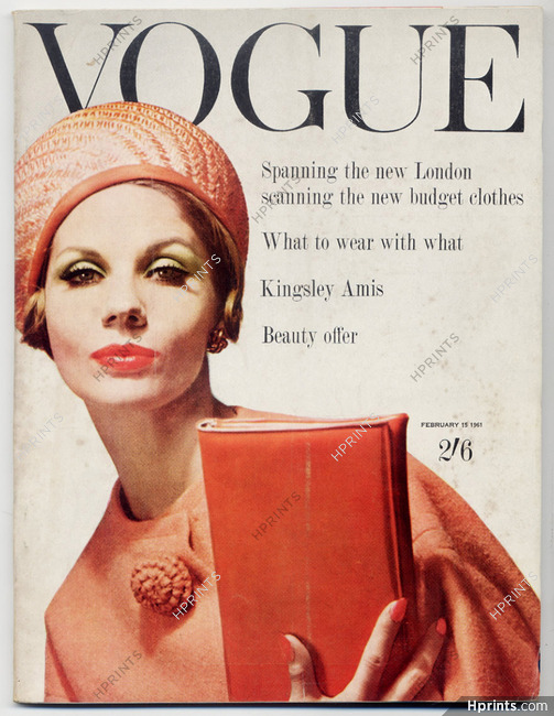 UK Vogue British Magazine 1961 February 15th, David Bailey, Henry Clarke, 116 pages