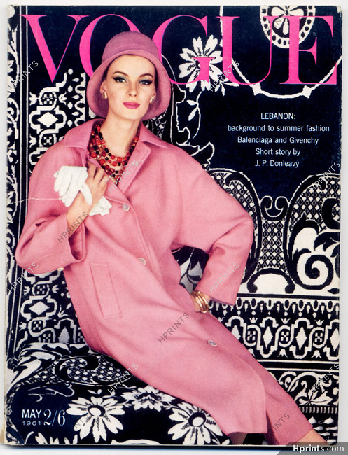 UK Vogue British Magazine 1961 May, The Lebanon, Christian Dior at Paris and London, Balenciaga, Givenchy, William Klein, 180 pages