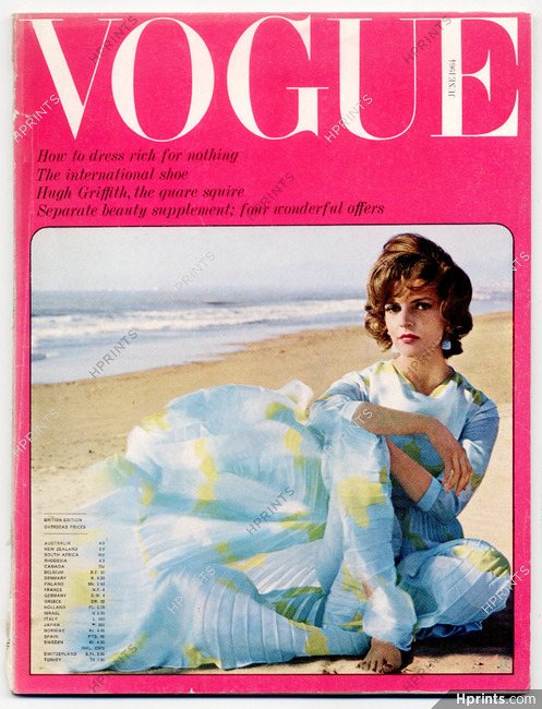 UK Vogue British Magazine 1964 June, Photo Leobruno-Bodi, Norman Eales, Cecil Beaton, Helmut Newton, Donald Silverstein, Jean Shrimpton