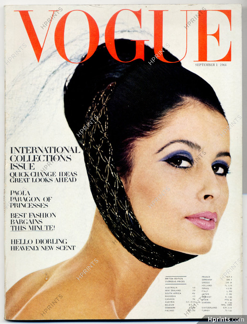 UK Vogue British Magazine 1964 September, International Collections: Paris, Italy, New York, Spain, California, 160 pages