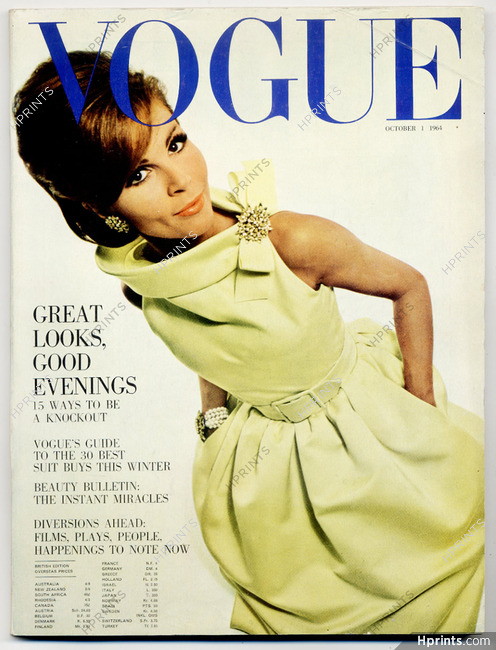 UK Vogue British Magazine 1964 October, Christian Dior, Grès, Henry Clarke, David Bailey, Irving Penn