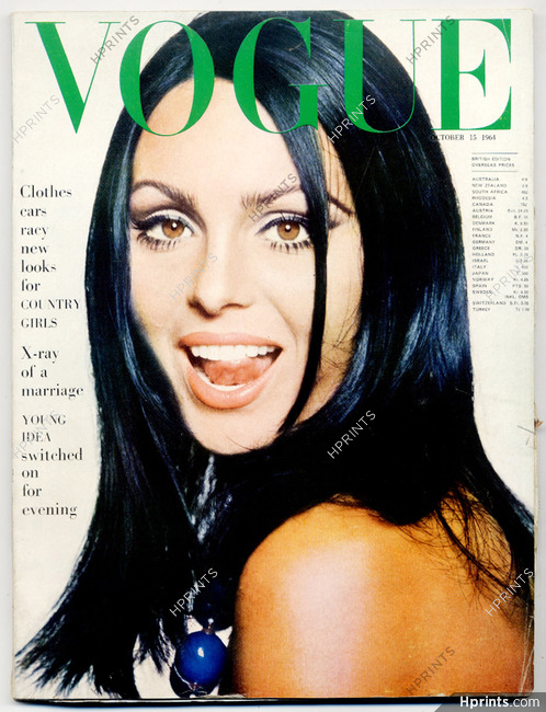 UK Vogue British Magazine 1964 October 15th, Daliah Lavi, David Bailey, Balenciaga, Irving Penn, 174 pages