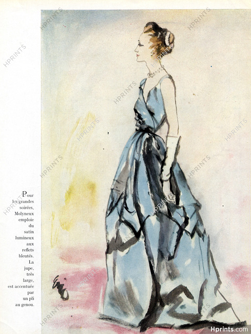 Molyneux 1947 Evening Gown, Eric