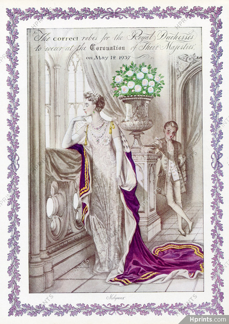 Rex Whistler 1937 The Correct Robes for the Dukes & Duchesses, Coronation, Molyneux