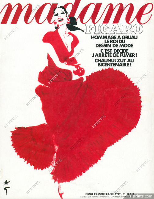 René Gruau 1989 Madame Figaro Cover