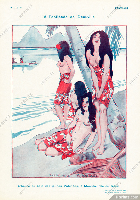 Fabiano 1931 Vahinées, Moorèa, Tahiti