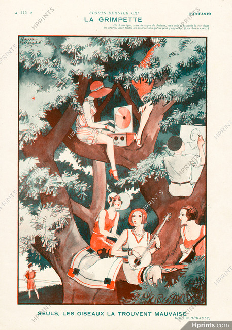 Pierre Hérault 1930 Sports, La Grimpette, Climbing in Trees American Trend