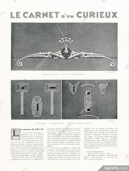 Concours de la BJO 1924 1er Prix Maurice Vellay, François Guiraud, Cl. Le Charles