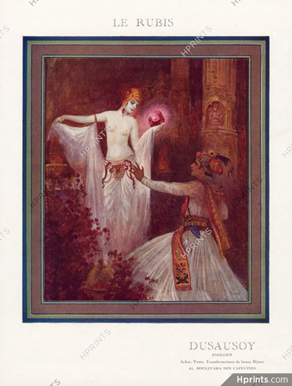 Dusausoy 1924 "Le Rubis" The Ruby, Orientalism