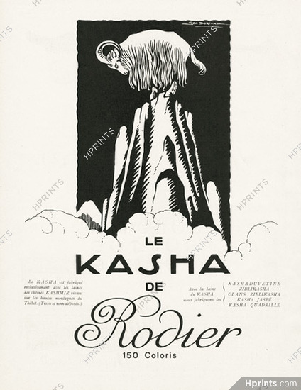 Rodier 1924 Kasha, Kashmir, Cachemire, Geo Dorival