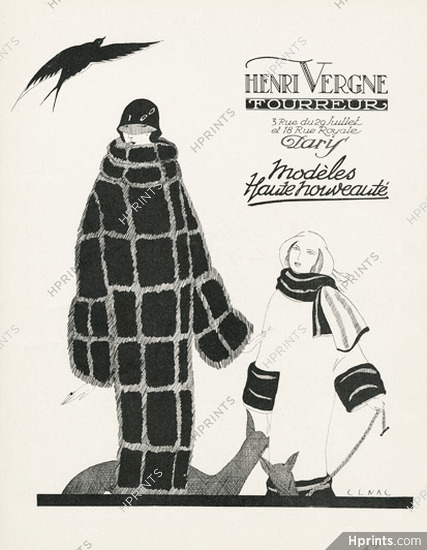 Henri Vergne 1924 Cenac, Fur Coat