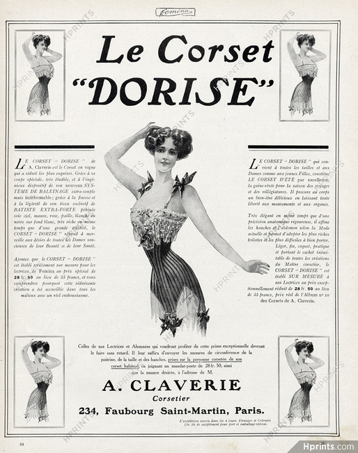 A.Claverie (Corsetmaker) 1909 "Phryné"