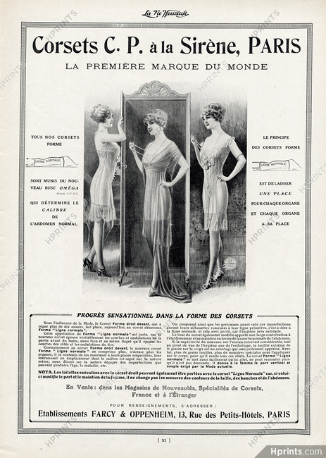 C.P. à la Sirène (Corsetmaker) 1913 Corsets