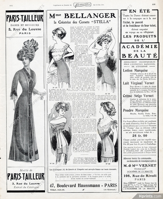 Madame Bellanger (Corsetmaker) 1910 Corsets Stella