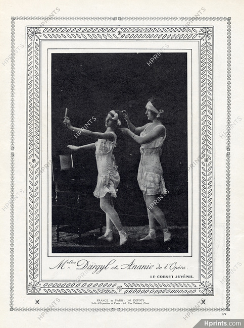 Le Corset Juvénil (Corsetmaker) 1920 Mlles Dargyl et Ananie de l'Opéra