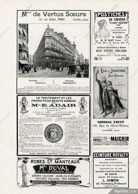 Vertus Soeurs (Corsetmaker) 1910 Corsets Bassetti