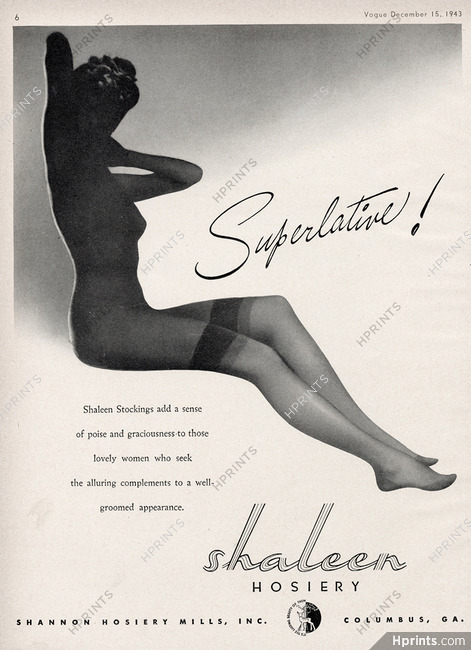 Shaleen (Hosiery, Stockings) 1943 Superlative