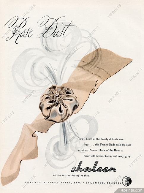 Shaleen (Hosiery, Stockings) 1951 Rose Dust