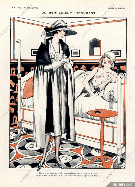 Fabiano 1921 ''Un compliment imprudent'' Bedroom, Decorative arts
