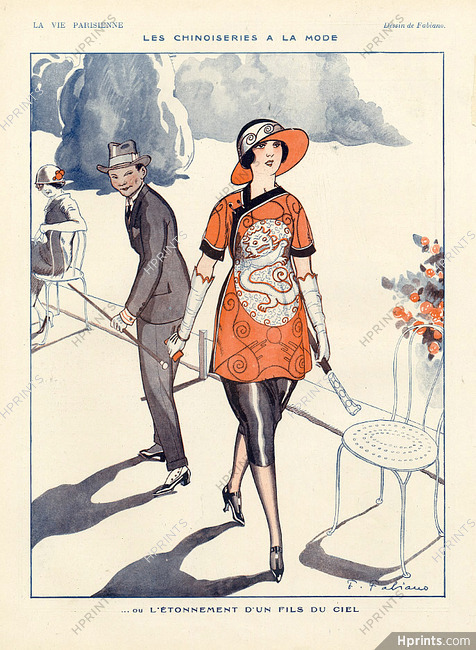 Fabiano 1920 Chinese Dress Elegant Parisienne