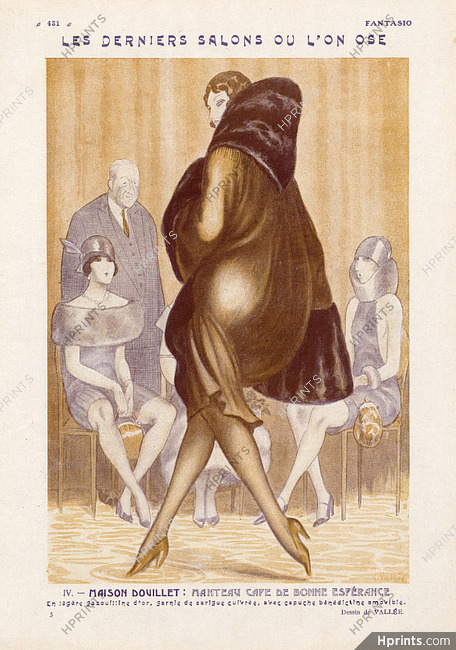 Armand Vallée 1926 Mr Doeuillet Caricature, Fashion Show