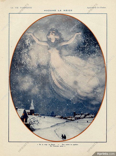 Léo Fontan 1921 "Madame La Neige" Winter Snow