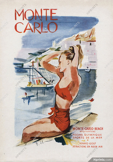 Monte Carlo 1946 Bathing Beauty, Swimwear, André Delfau