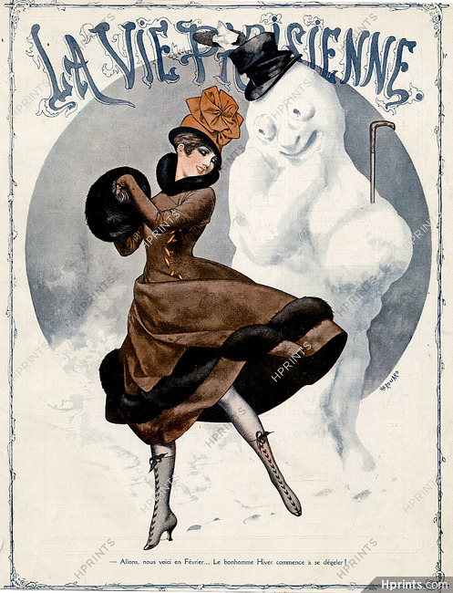 Hérouard 1917 La Vie Parisienne, snowman