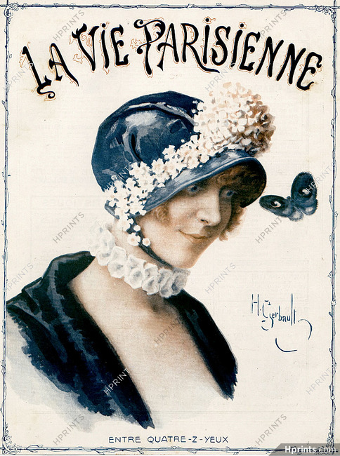 Gerbault 1916 La Vie Parisienne "Entre Quatre-z-Yeux" Butterfly eyes
