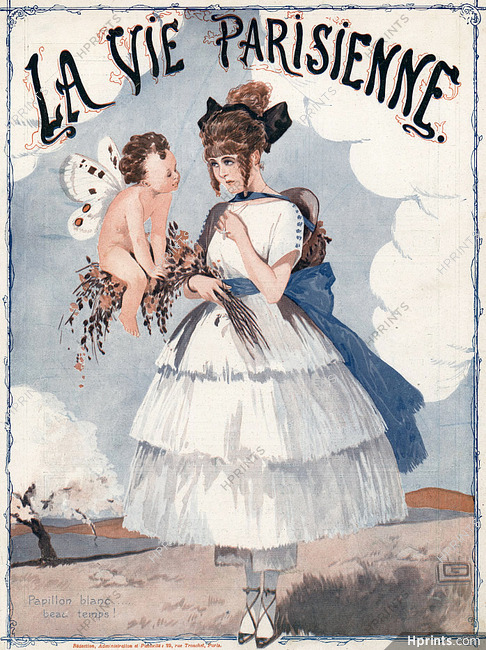 Léonnec 1919 ''Papillon blanc, beau temps'' Angel