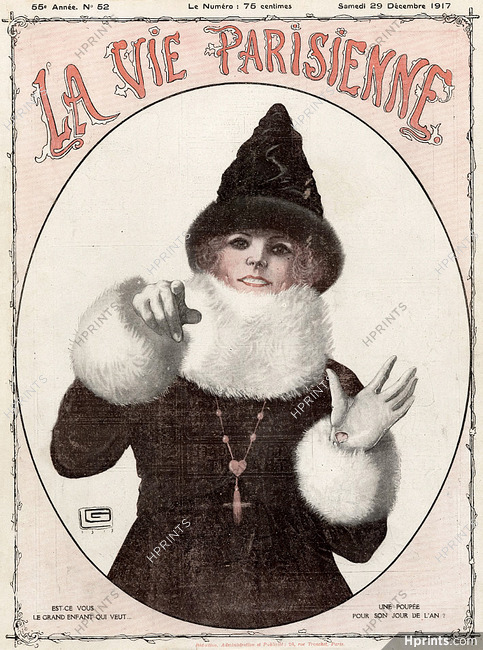 Léonnec 1917 Elegant Parisienne winter