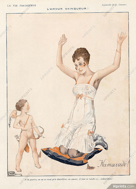 Léonnec 1916 "L'Amour Vainqueur" Babydoll, angel
