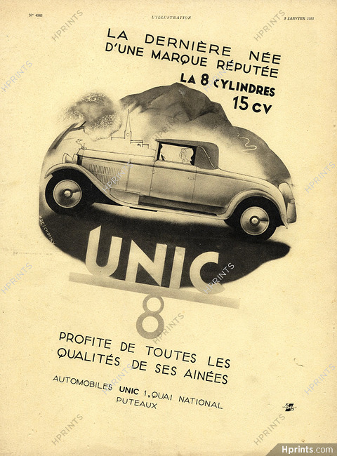 Unic (Cars) 1931 Model 15 CV Jean Reschofsky