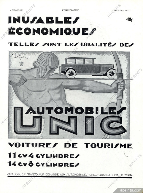 Unic (Cars) 1930 Henri Le Monnier, Bow, Centaur