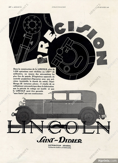 Lincoln 1930 Précision