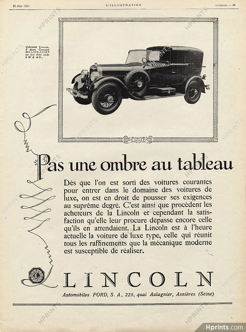 Lincoln 1926 Million-Guiet