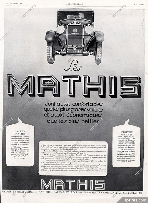 Mathis (Cars) 1929
