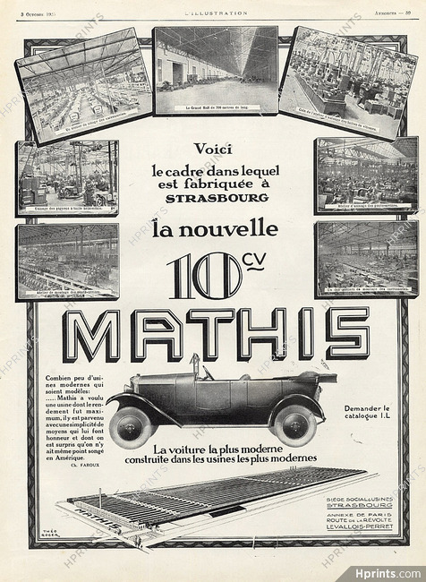 Mathis 1925 Théo Roger Factory