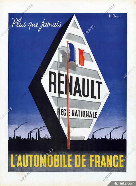 Renault 1952 L'Automobile de France, M. Pineau