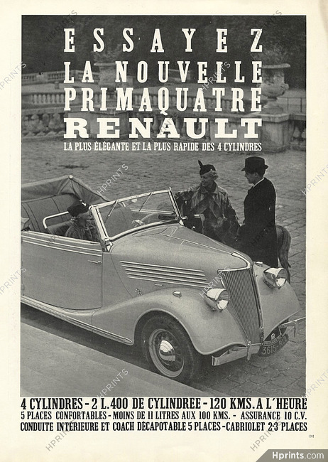 Renault 1937 Décapotable Primaquatre