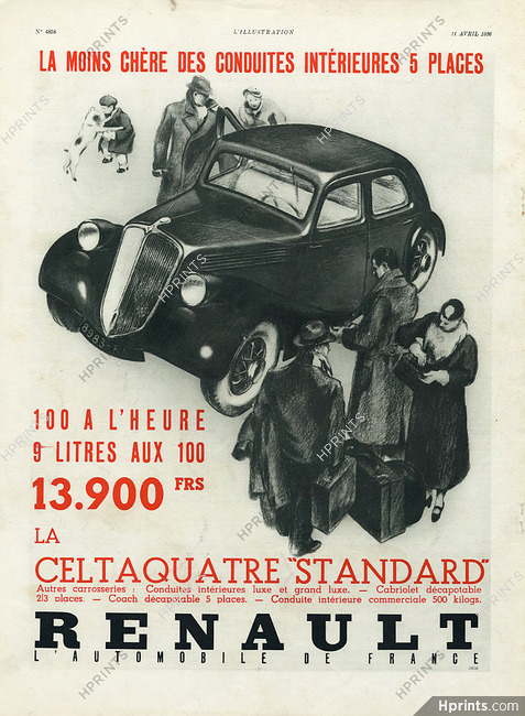 Renault 1936 Celtaquatre Standard