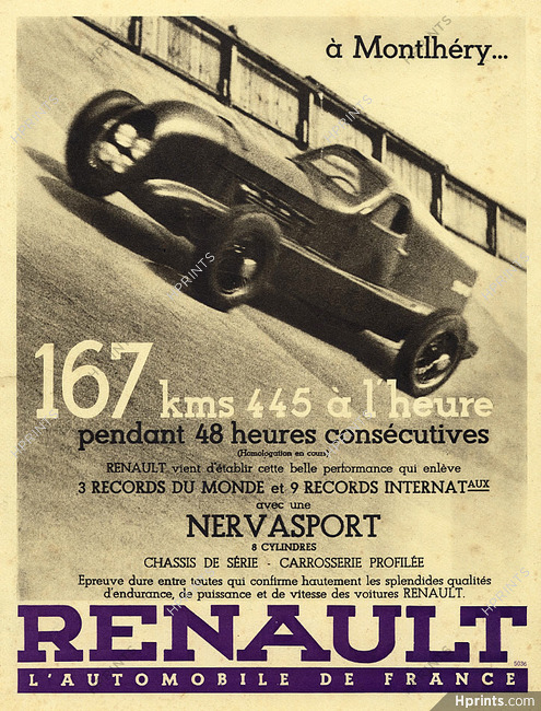 Renault 1934 Nervasport Montlhéry